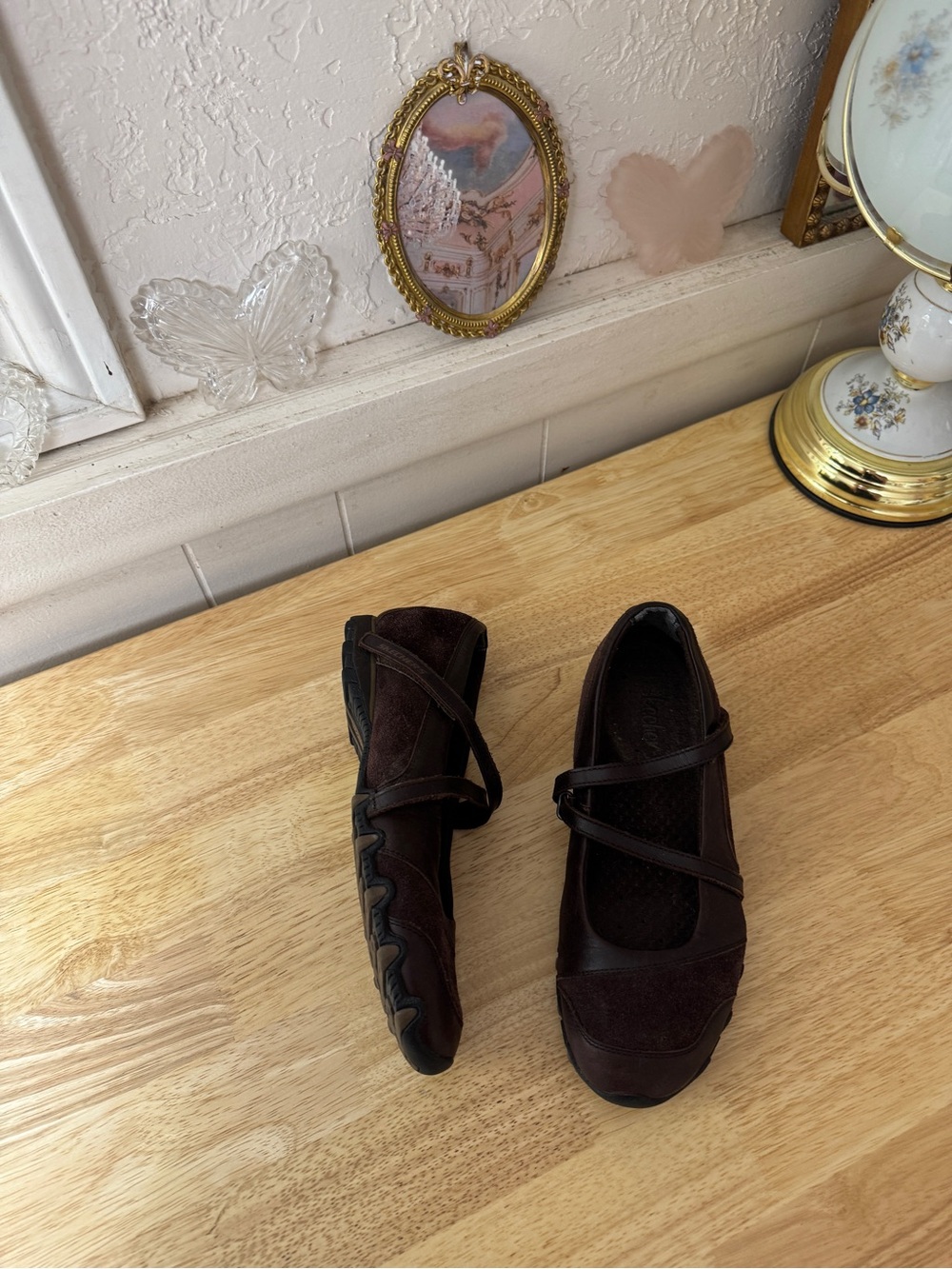 2000’s Skechers Brown Suede Leather Mary Jane Sneakers Size 7 Whimsy Indie Fall - Picture 5 of 12